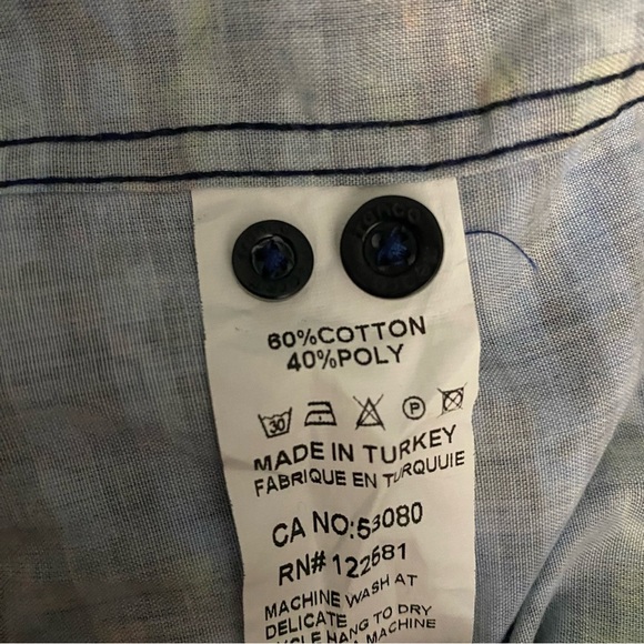 Franco Negretti Shirt Men's Multicolor Abstract Boho Rainbow Festive Summer S - Picture 5 of 8